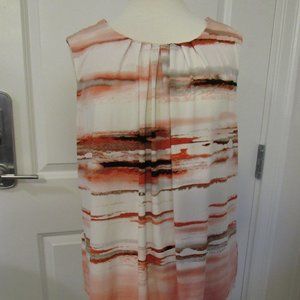 Calvin Klein Sleeveless Top, Dressy, Multicolor, Size 2x